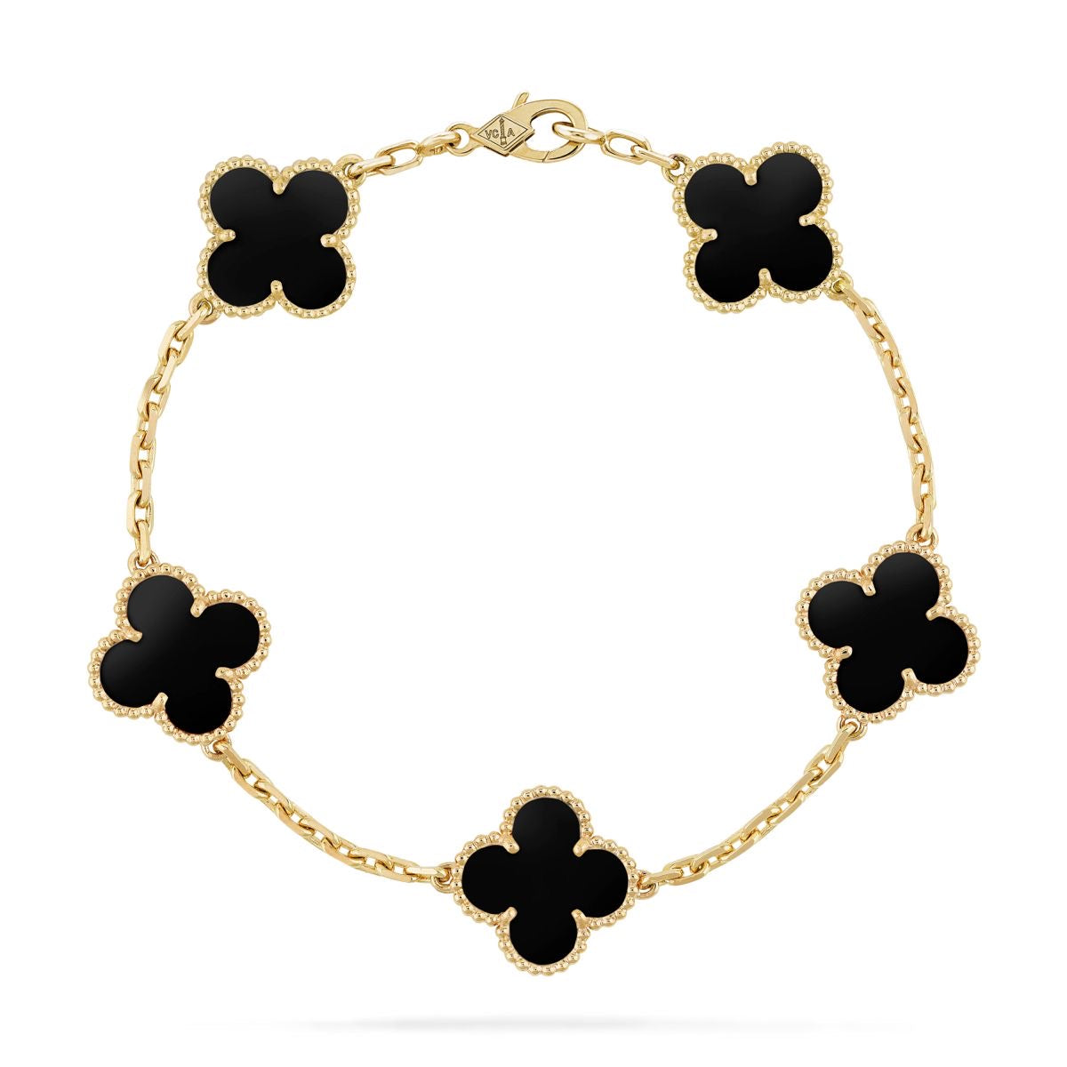 Van Leaf Bracelet - BLACK/GOLD